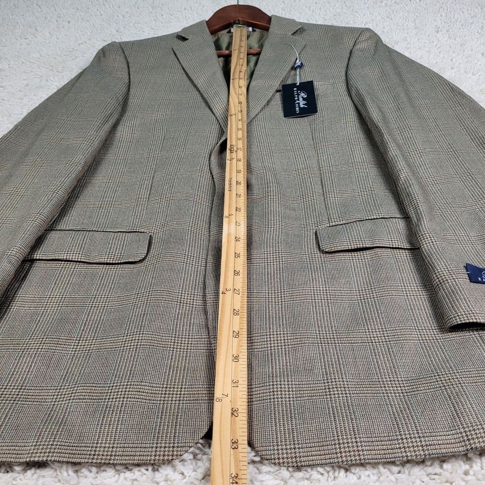 Ralph Ralph Lauren Suit Jacket Blazer 42LONG Brown Silk Wool Dillard's NWT - Picture 4 of 11